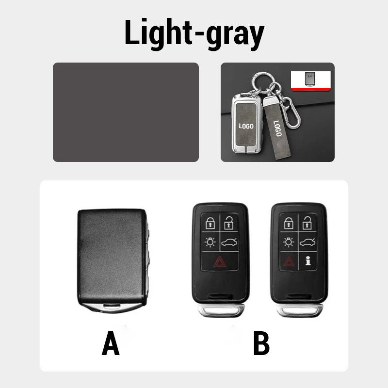 For Volvo Leather Keychain