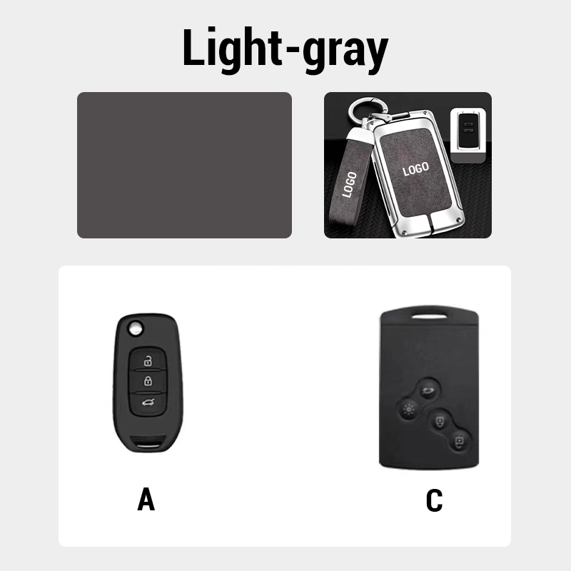 For Renault Leather Keychain
