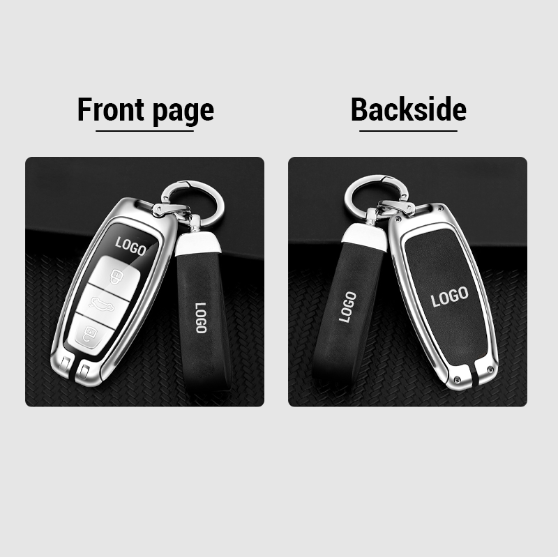 For Volvo Leather Keychain