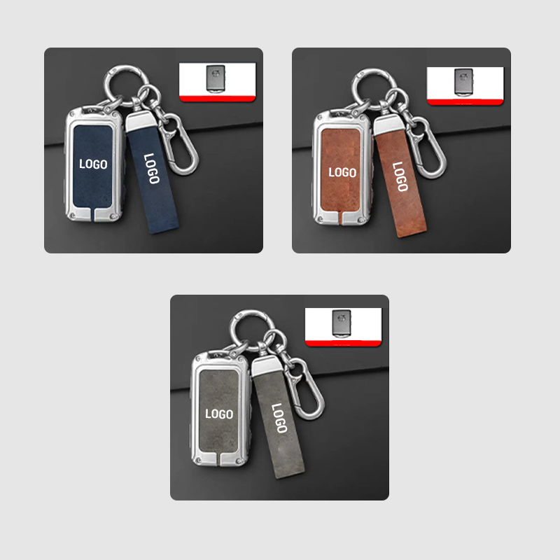 For Volvo Leather Keychain
