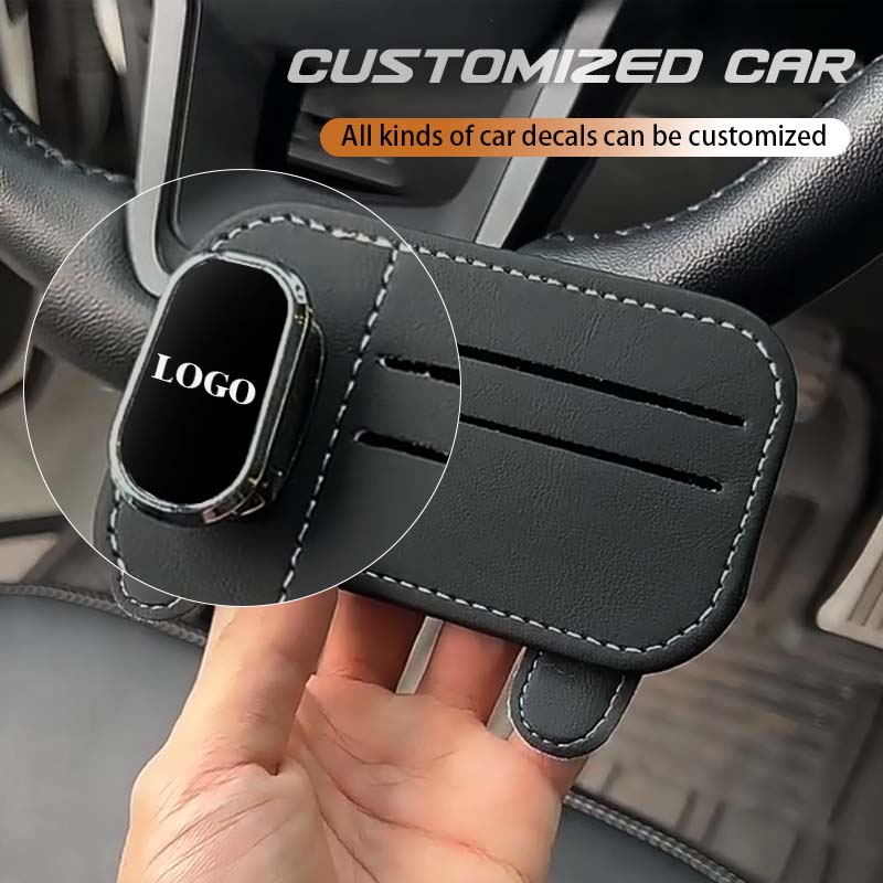 Leather Car Multifunctional Glasses Holder