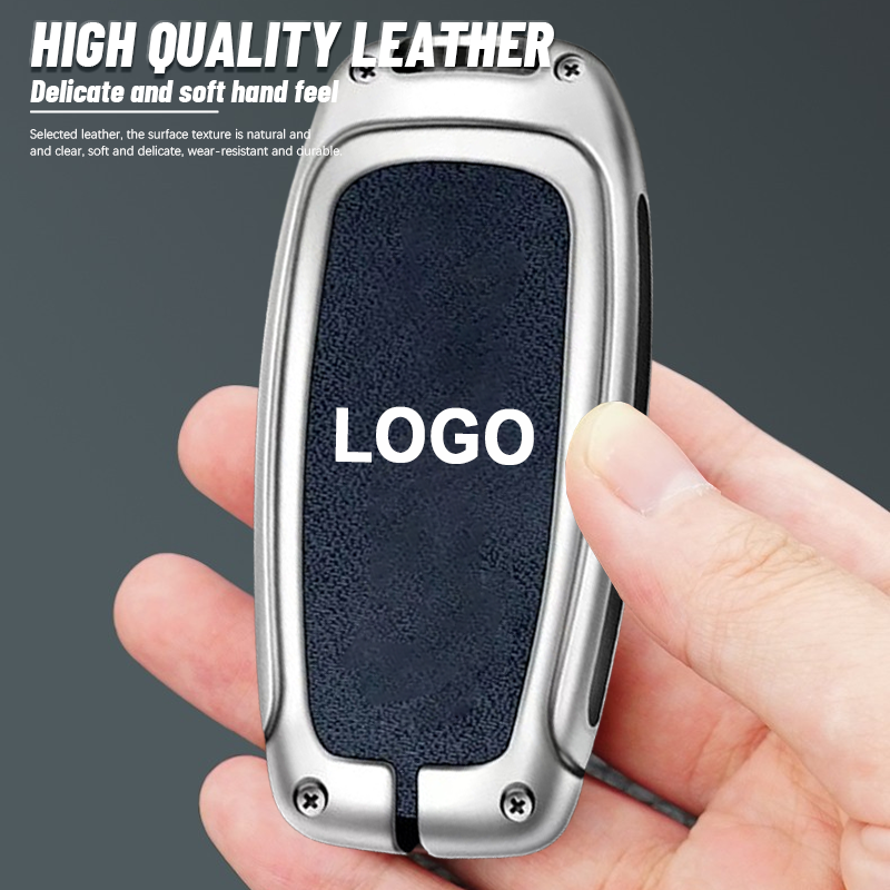 For Volvo Leather Keychain