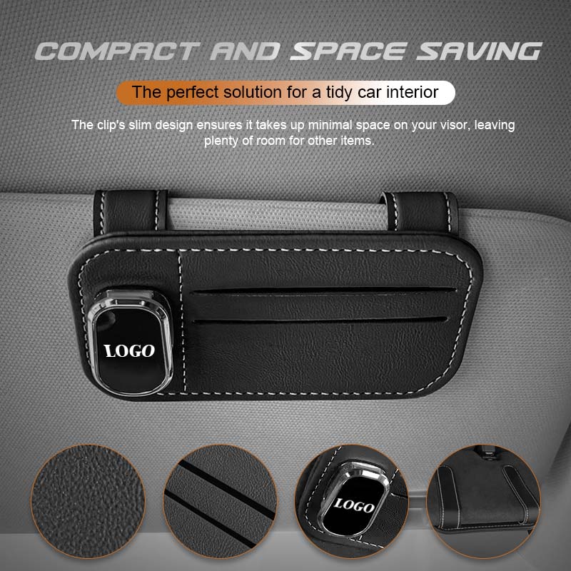 Leather Car Multifunctional Glasses Holder