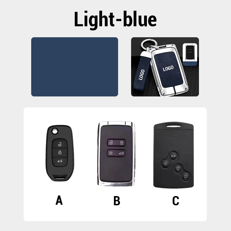 For Renault Leather Keychain