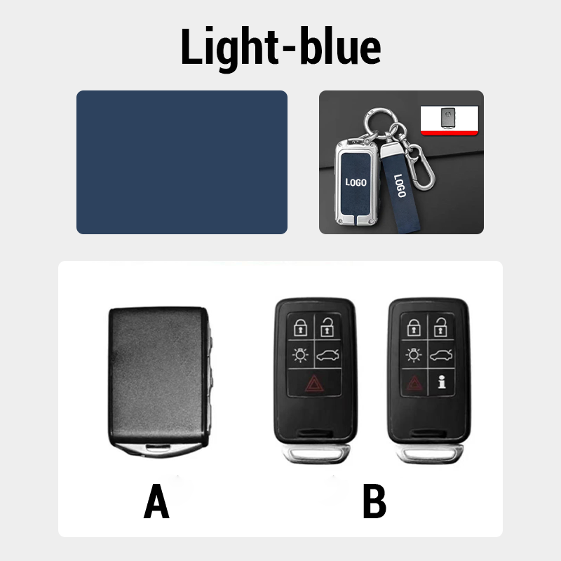 For Volvo Leather Keychain