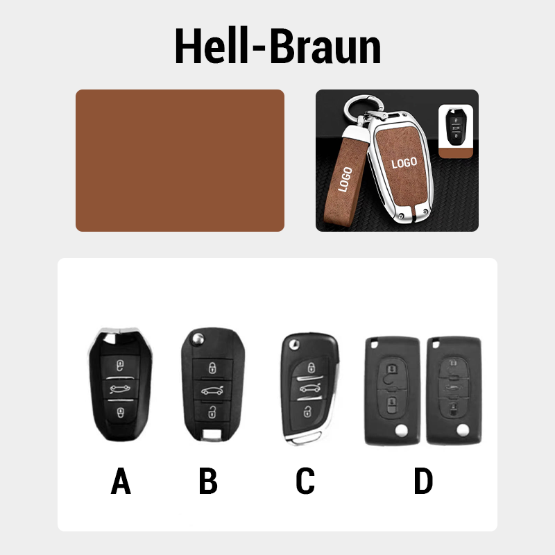 Suitable for Citroen leather keychain