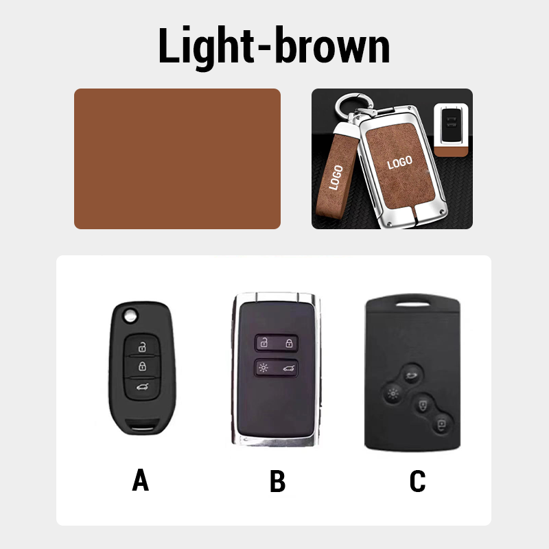 For Renault Leather Keychain