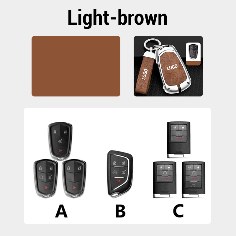 For Cadillac Leather Keychain