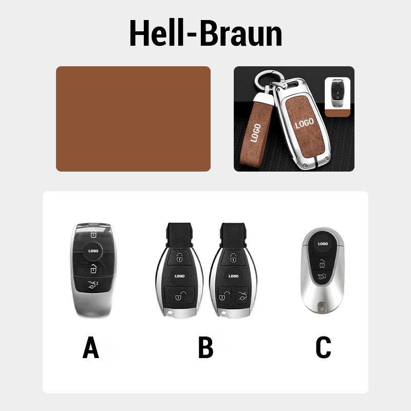 Suitable for Mercedes-Benz car leather keychain