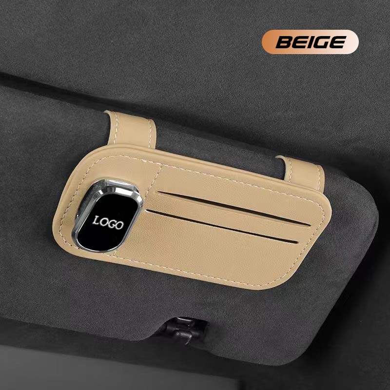 Leather Car Multifunctional Glasses Holder