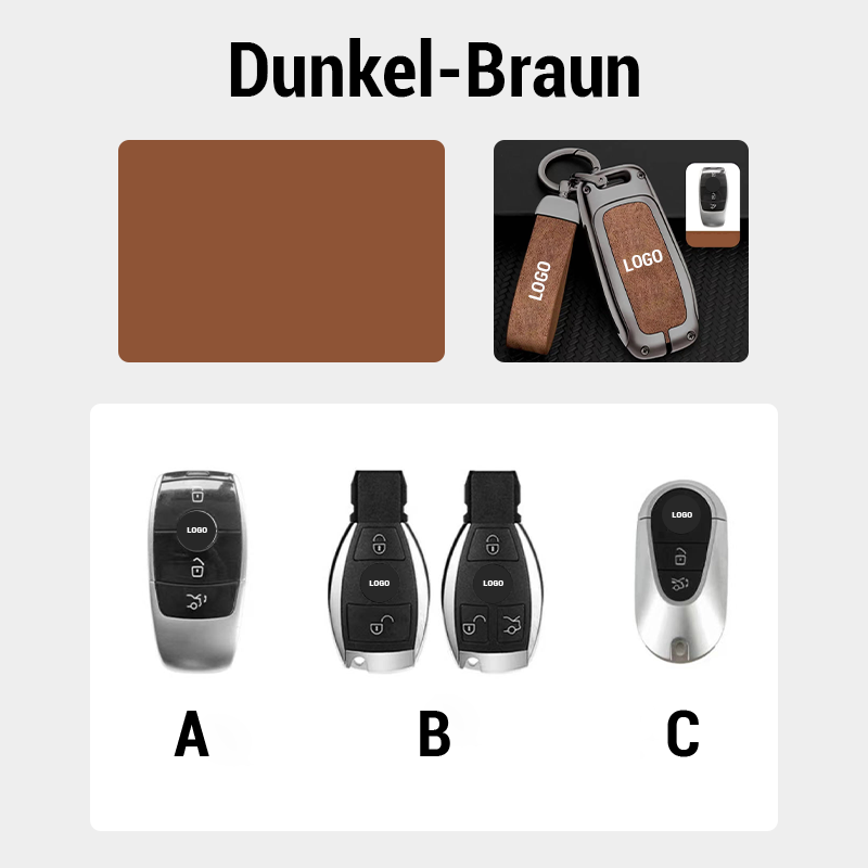 Suitable for Mercedes-Benz car leather keychain
