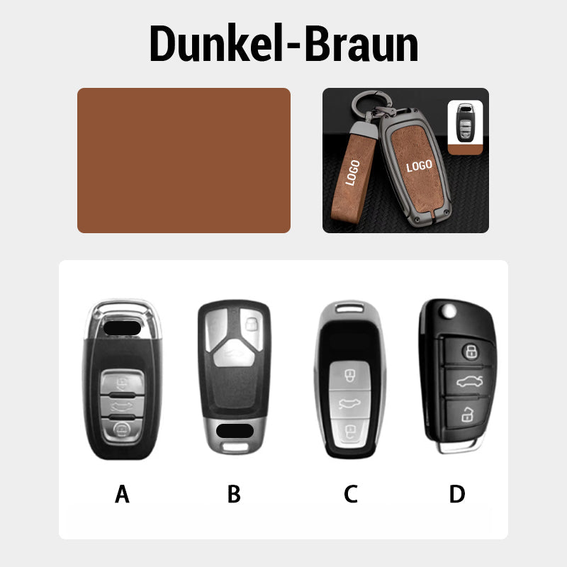 Suitable for Audi car leather keychain