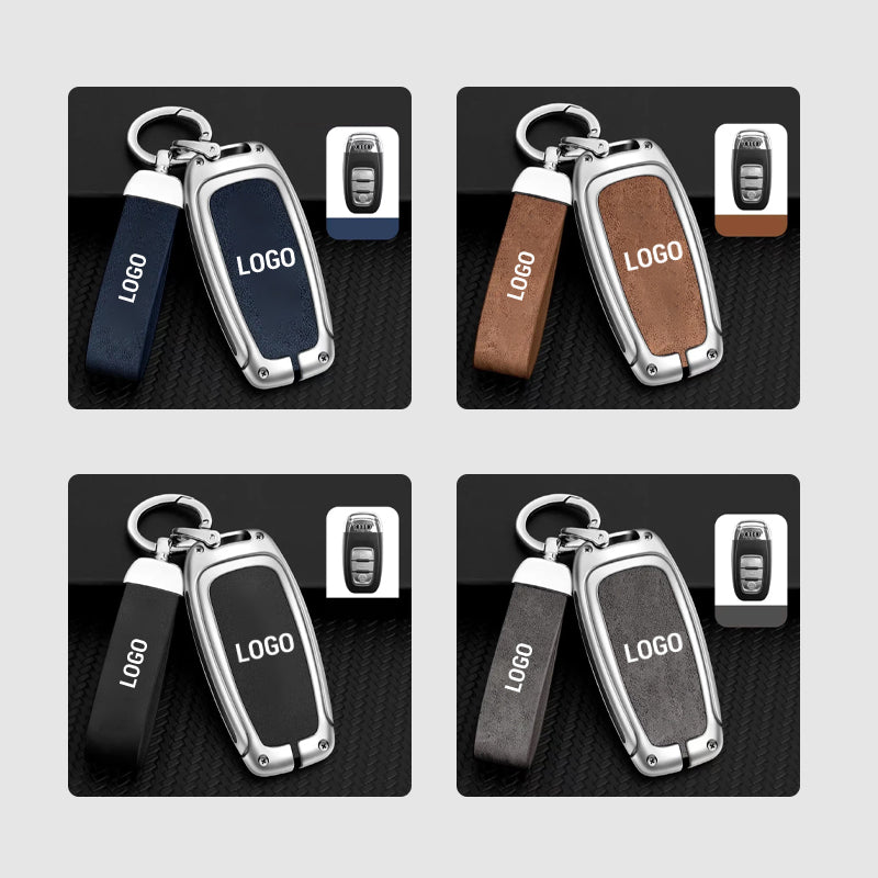 Suitable for Audi car leather keychain