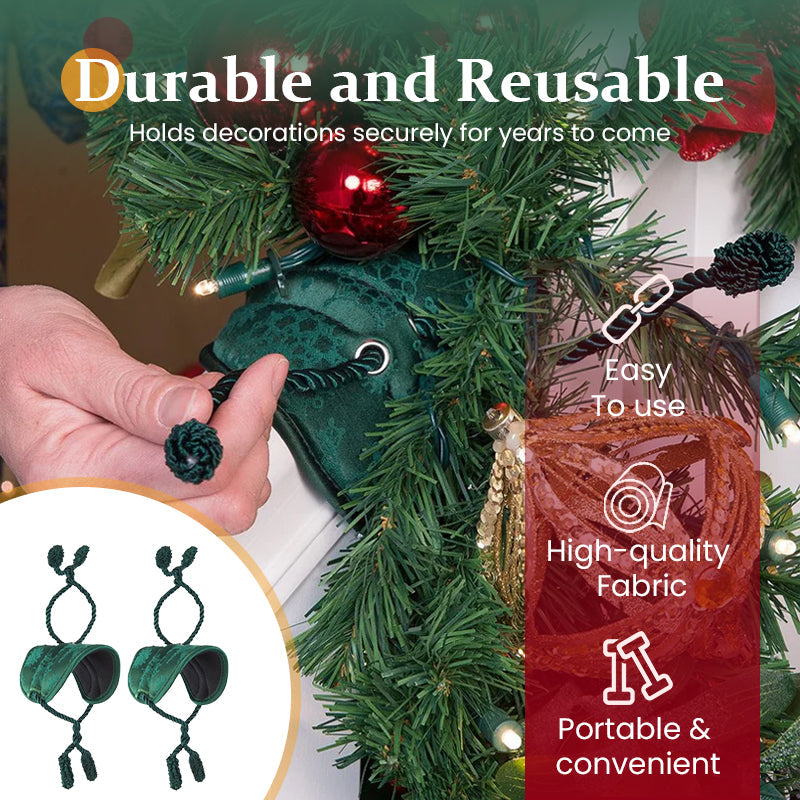 Christmas Garland Ties | Reusable No-Damage Banister Holders