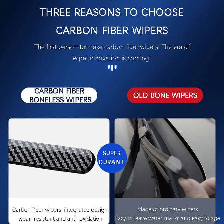 🌈 Quiet, Boneless Carbon Fiber Windshield Wipers