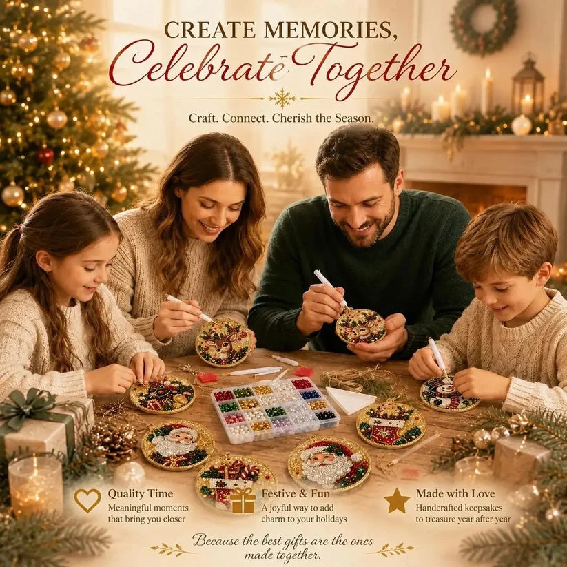 Christmas DIY Diamond Painting Ornaments Kit – Xmas Tree Hanging Craft Decoration